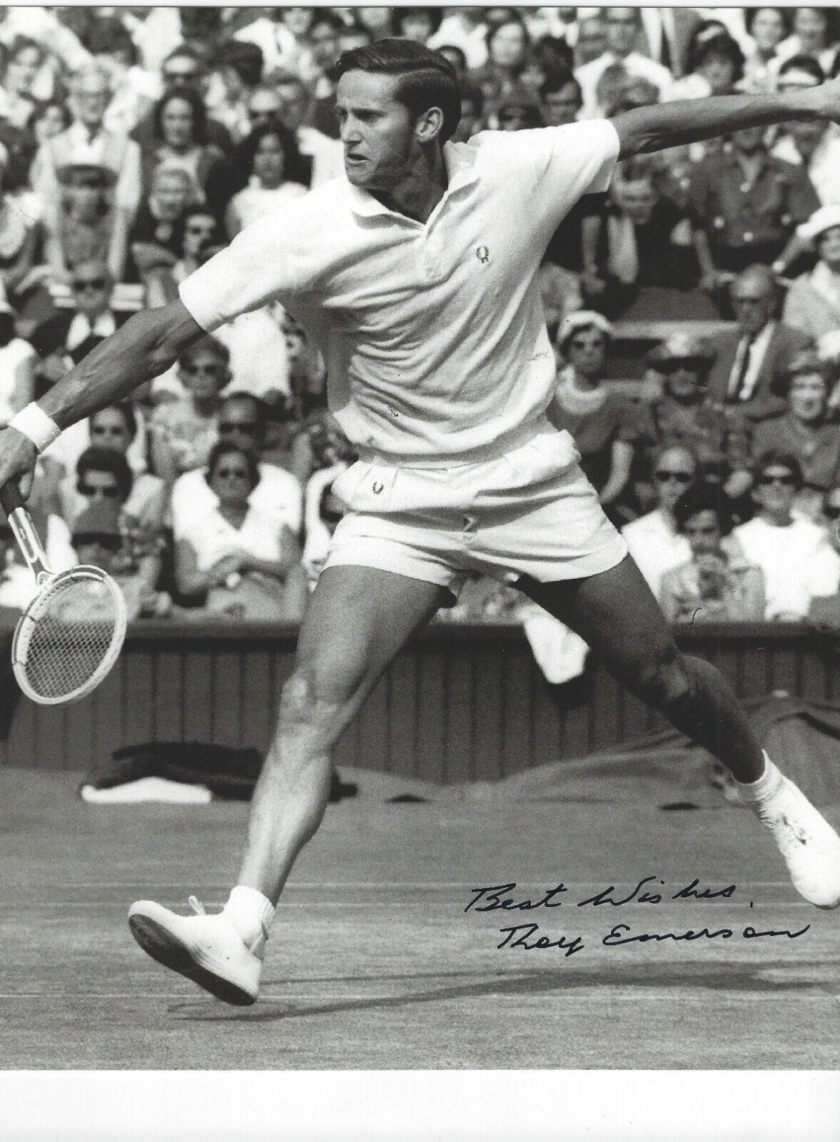 Roy Emerson Signed Autographed 8x10 Photo Tennis Legend Free Shipping