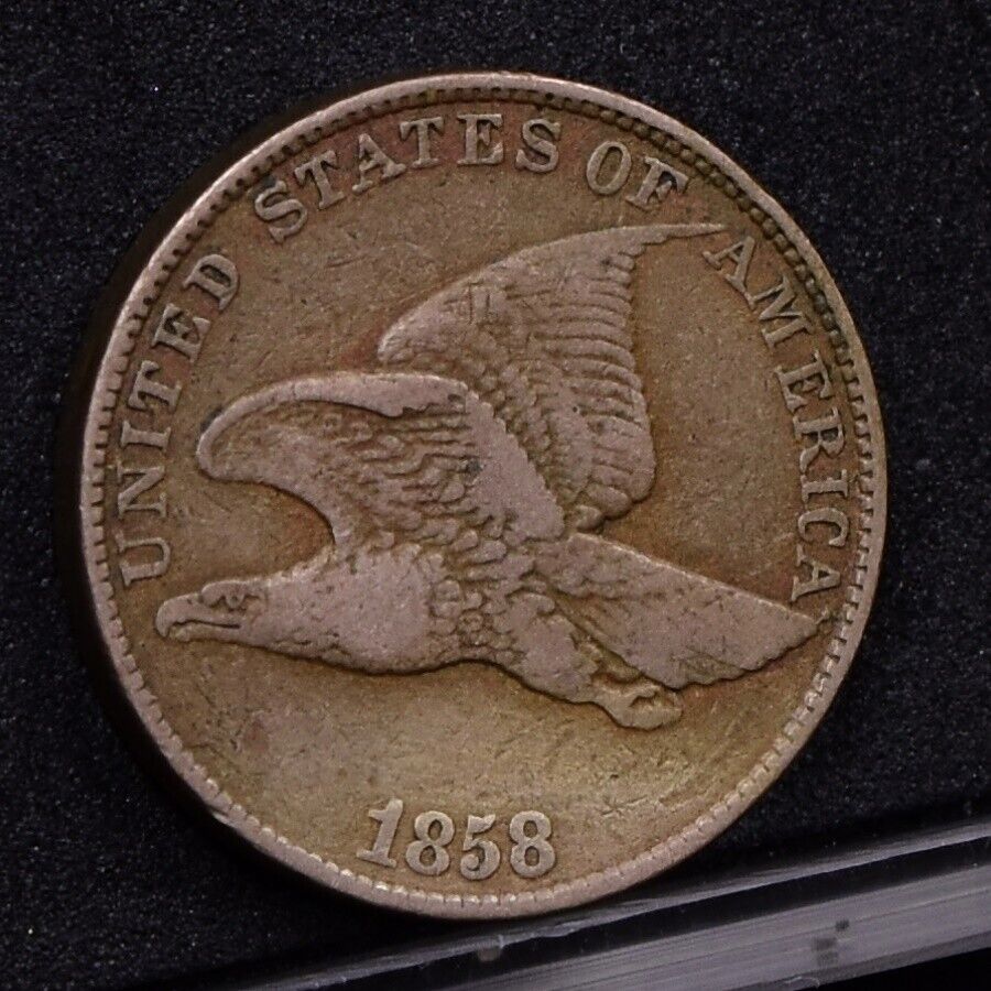 1858 Flying Eagle Cent - Large Letters - Vf (#46536)