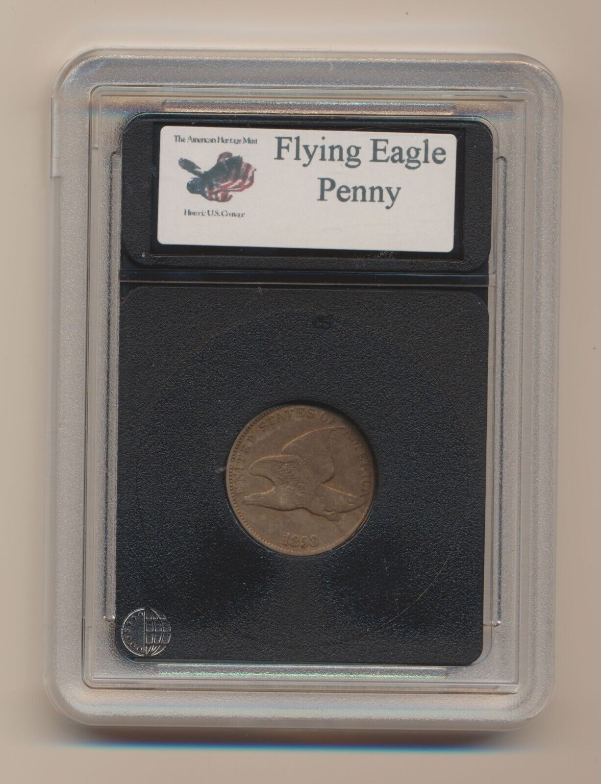 1858 Flying Eagle Penny Cent Large Letters 1c Us Currency Detail Still Visible!